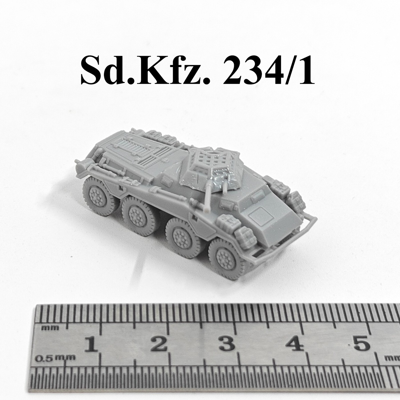 3D Printing For Dummies - WWII German Sd.Kfz. 234/1 ARV,3D Printed,1/144