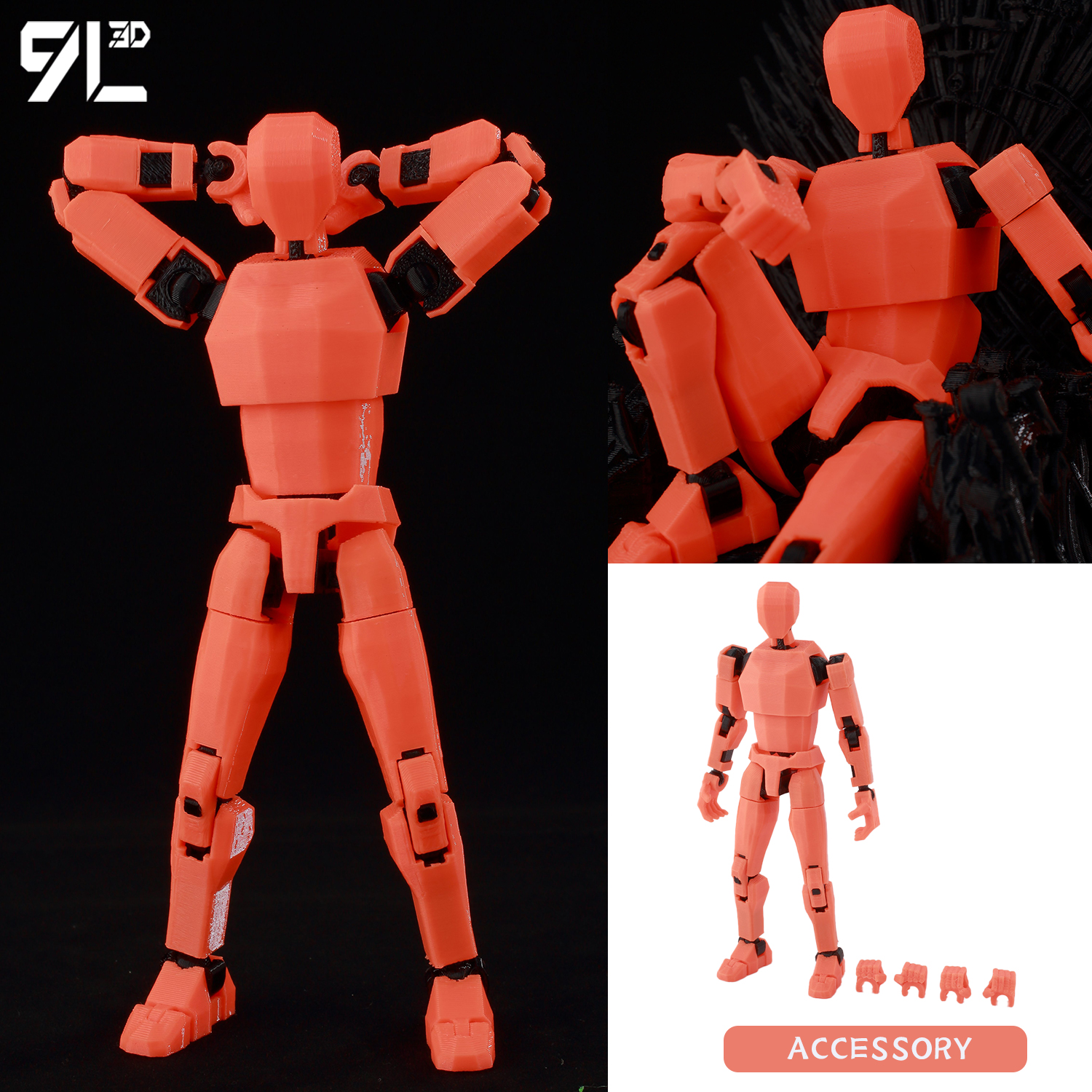 3D Printing For Dummies - 9L 3D Printed Articulated Dummy13 Lucky13