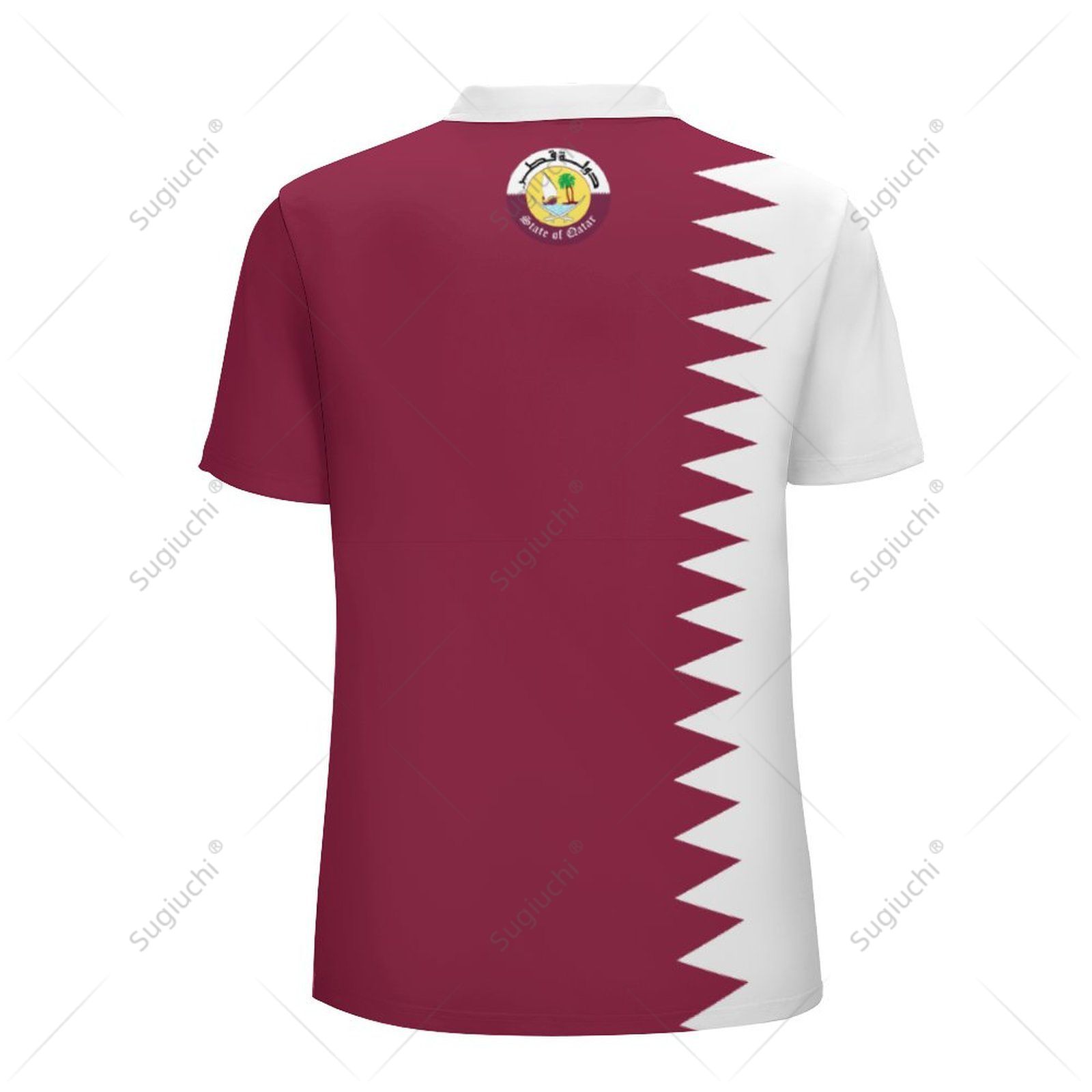 Unisex Polo Shirt Qatar Flag 3 - 3D Printing Qatar incelemesi ve fiyatı