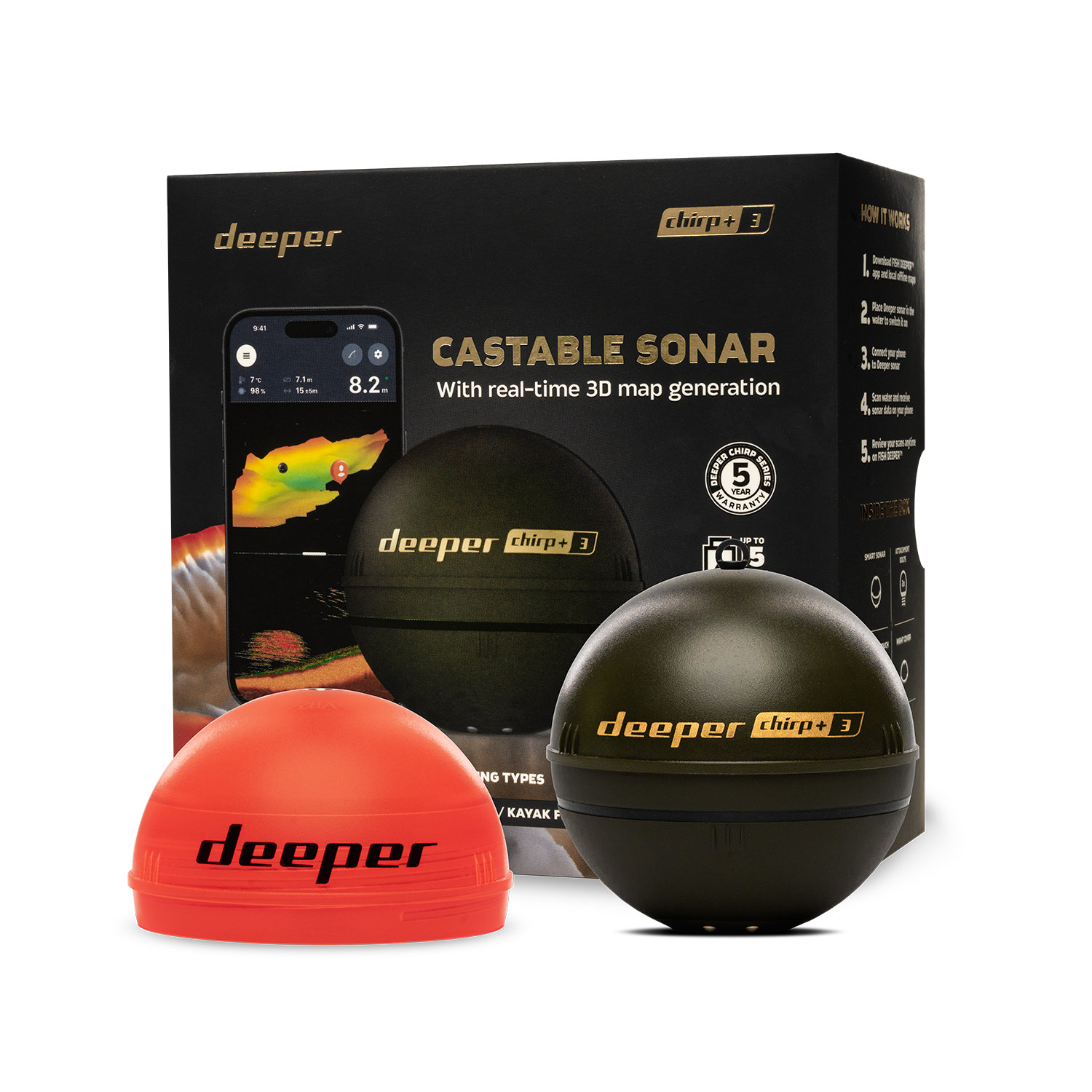 Deeper Smart Sonar Chirp+3 Fis - 3D Printing Lure incelemesi ve fiyatı