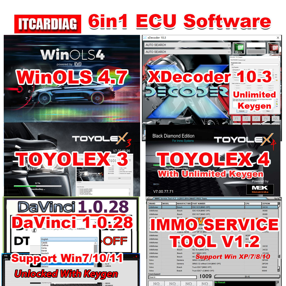 6 IN 1 ECU Software WinOLS 4.7 - 3D Printing Software incelemesi ve fiyatı