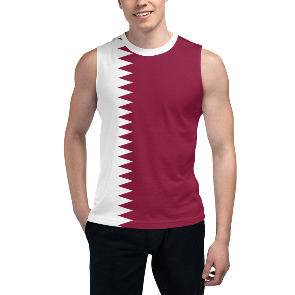 Sleeveless T-shirt Qatar Flag  - 3D Printing Qatar incelemesi ve fiyatı