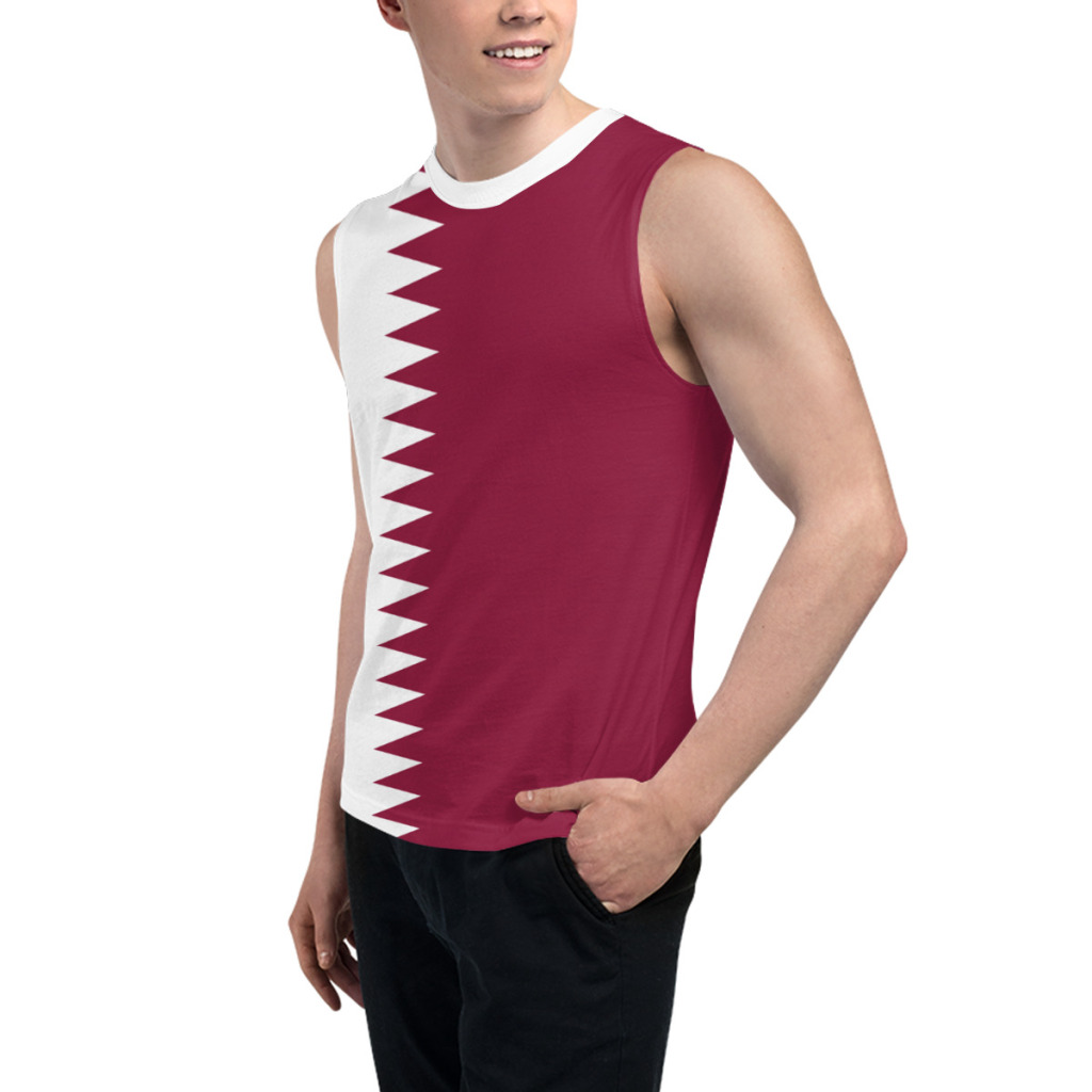 Sleeveless T-shirt Qatar Flag  - 3D Printing Qatar incelemesi ve fiyatı