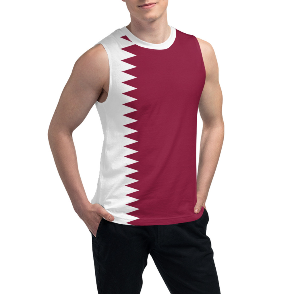 Sleeveless T-shirt Qatar Flag  - 3D Printing Qatar incelemesi ve fiyatı