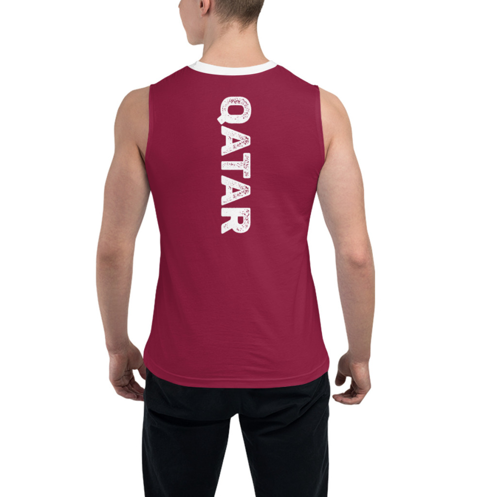 Sleeveless T-shirt Qatar Flag  - 3D Printing Qatar incelemesi ve fiyatı