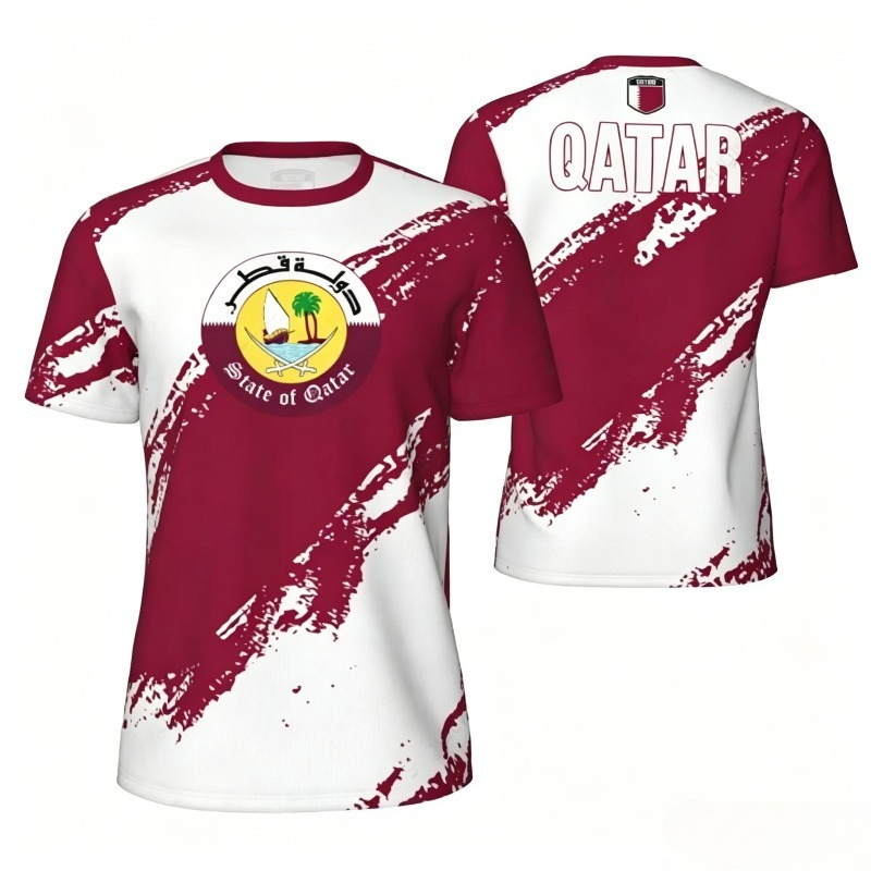 Sports Mesh T-shirt Qatar Flag - 3D Printing Qatar incelemesi ve fiyatı