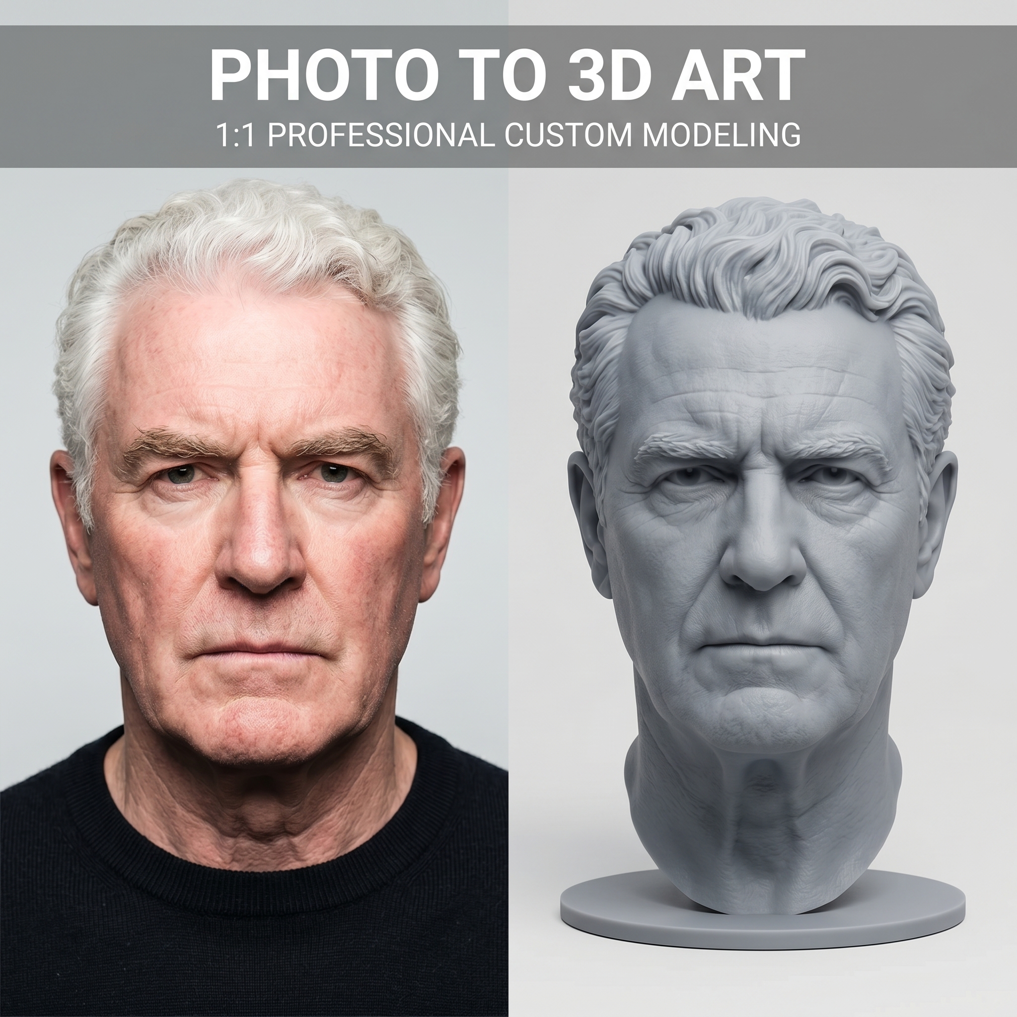 Personalized 3D Printed Bust F - 3D Printing Liquid incelemesi ve fiyatı