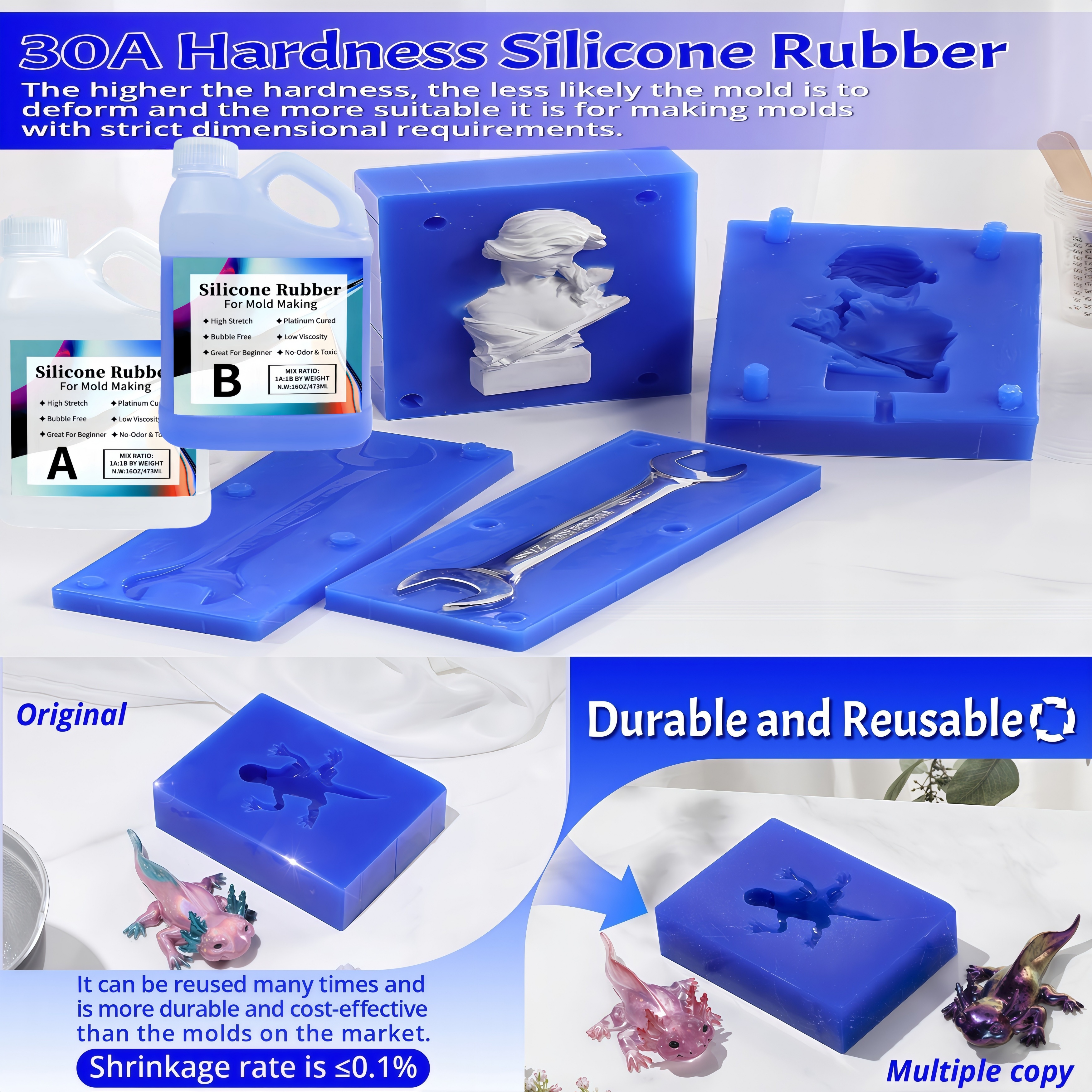 Platinum-Cured 15A Liquid Sili - 3D Printing Liquid incelemesi ve fiyatı