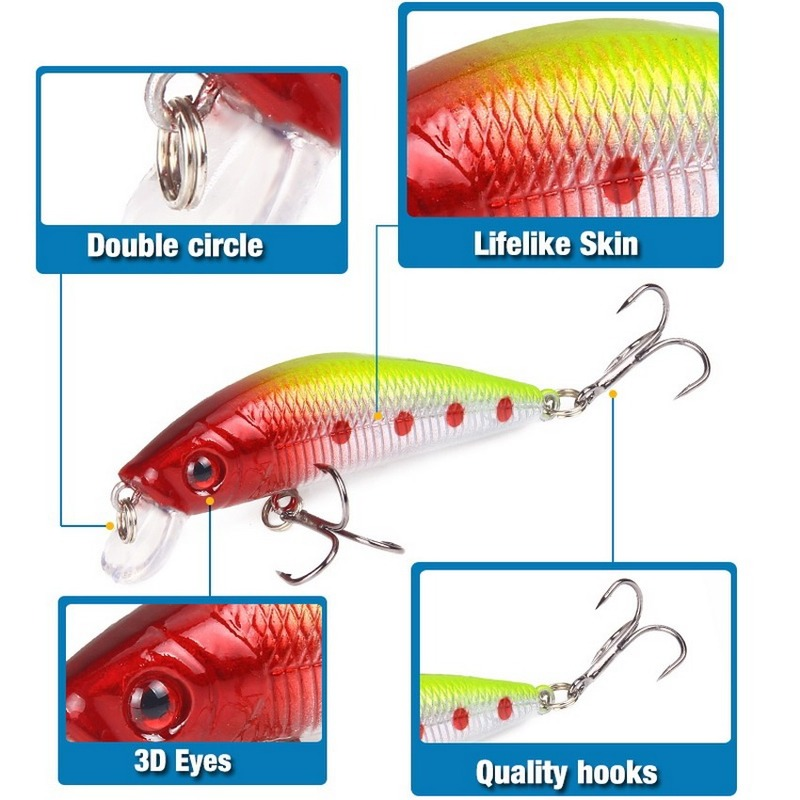 Fishing Lure 70mm 8g 3D Eyes C - 3D Printing Lure incelemesi ve fiyatı