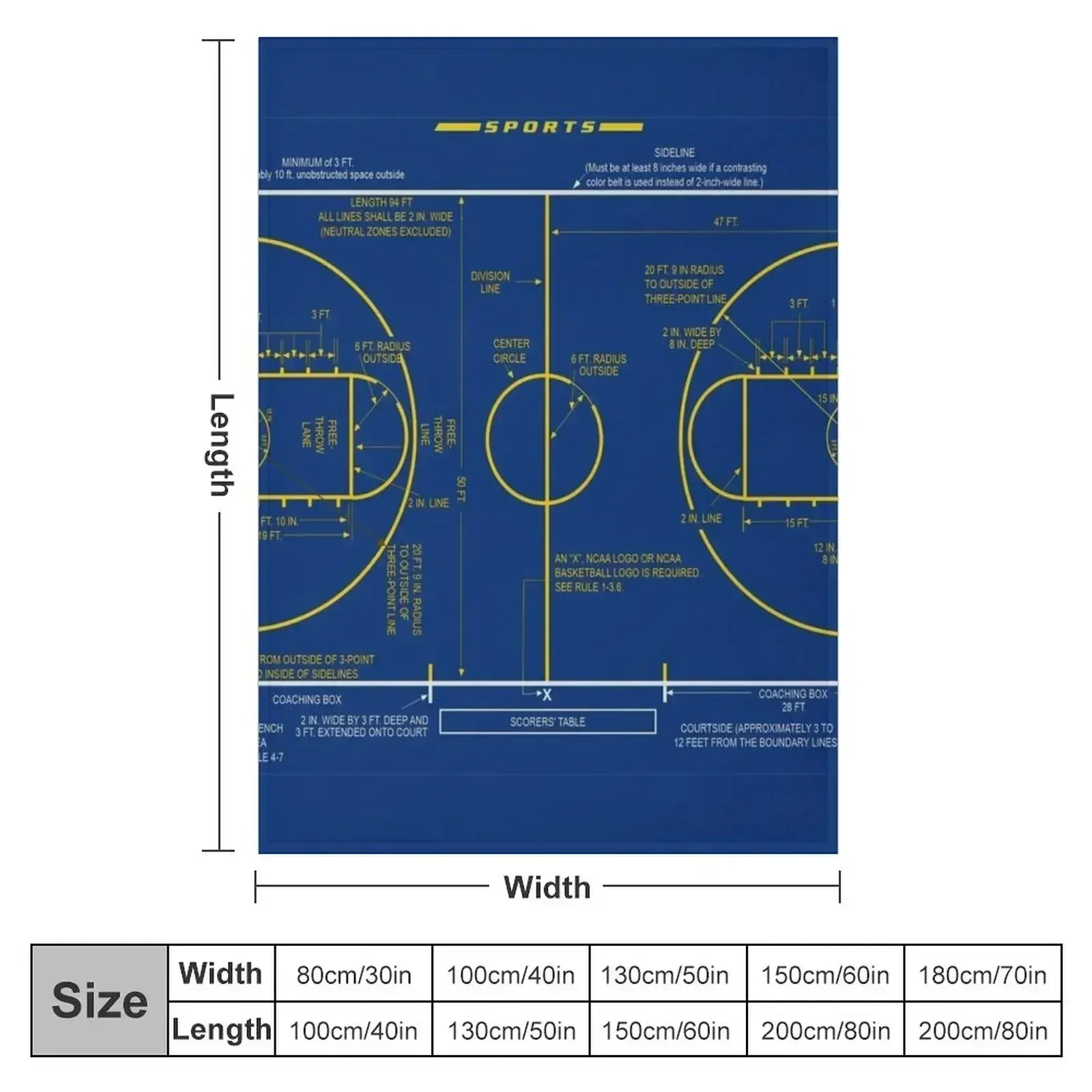 College Basketball Court Diagr - 3D Printing Diagram incelemesi ve fiyatı
