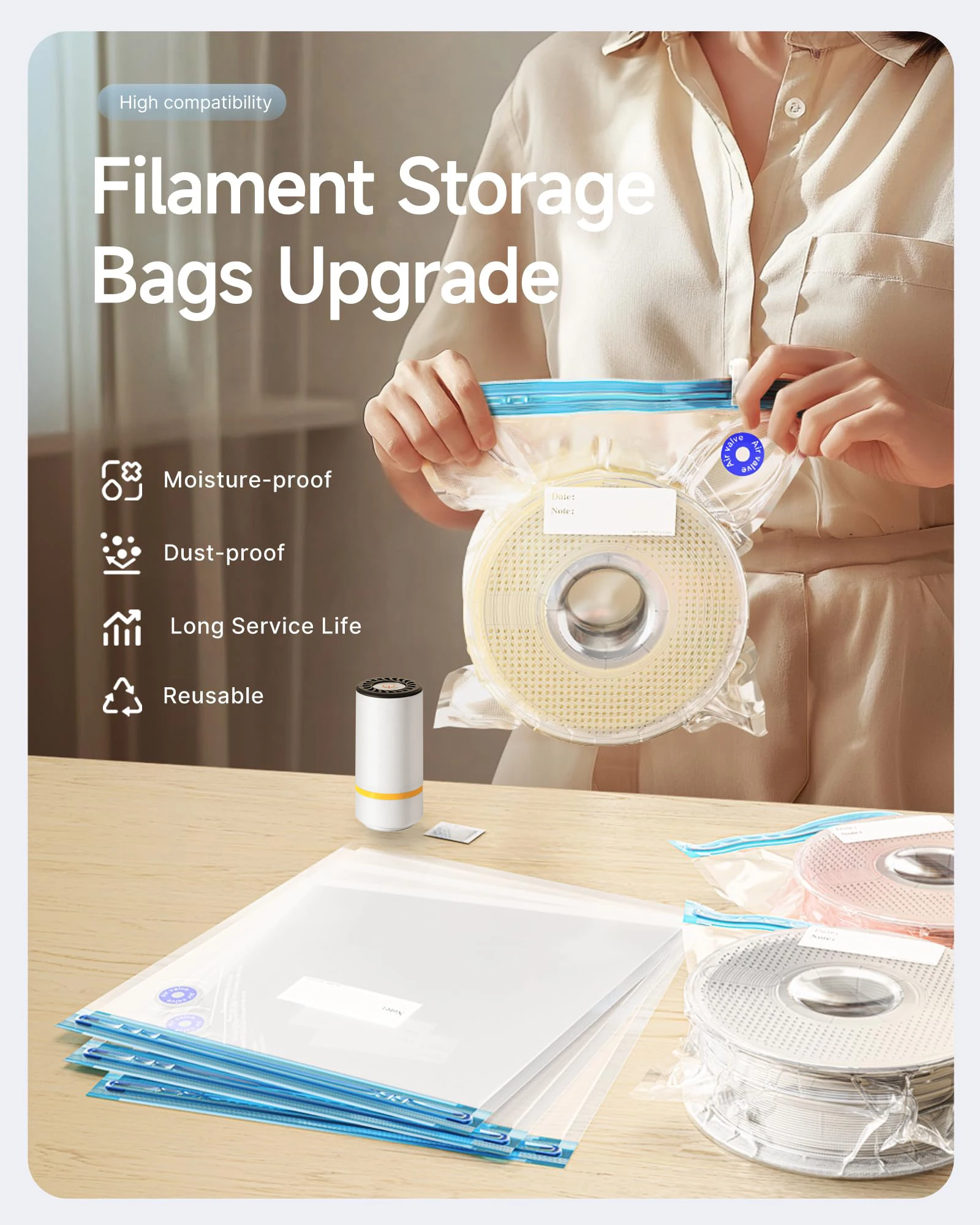 3D Printer Filament Vacuum Bag - 3D Printing Industry incelemesi ve fiyatı