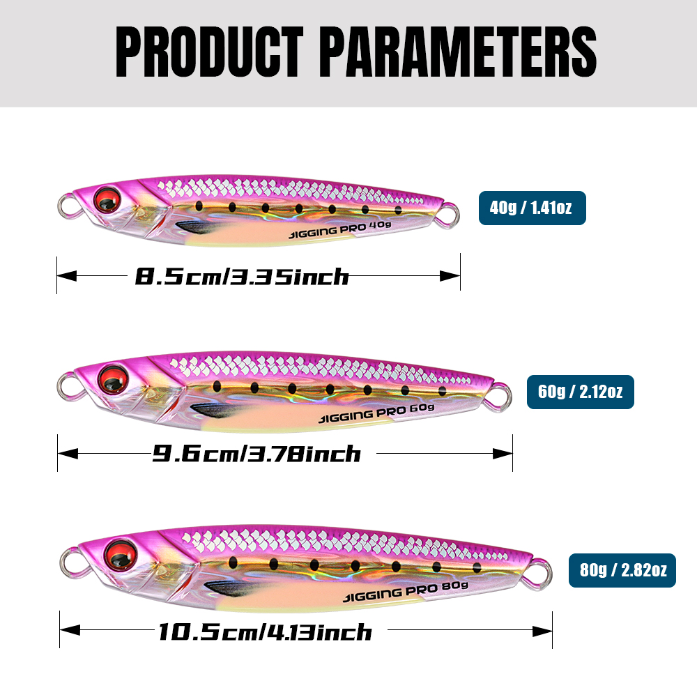 JIGGING PRO 40g 60g 80g Shore  - 3D Printing Lure incelemesi ve fiyatı