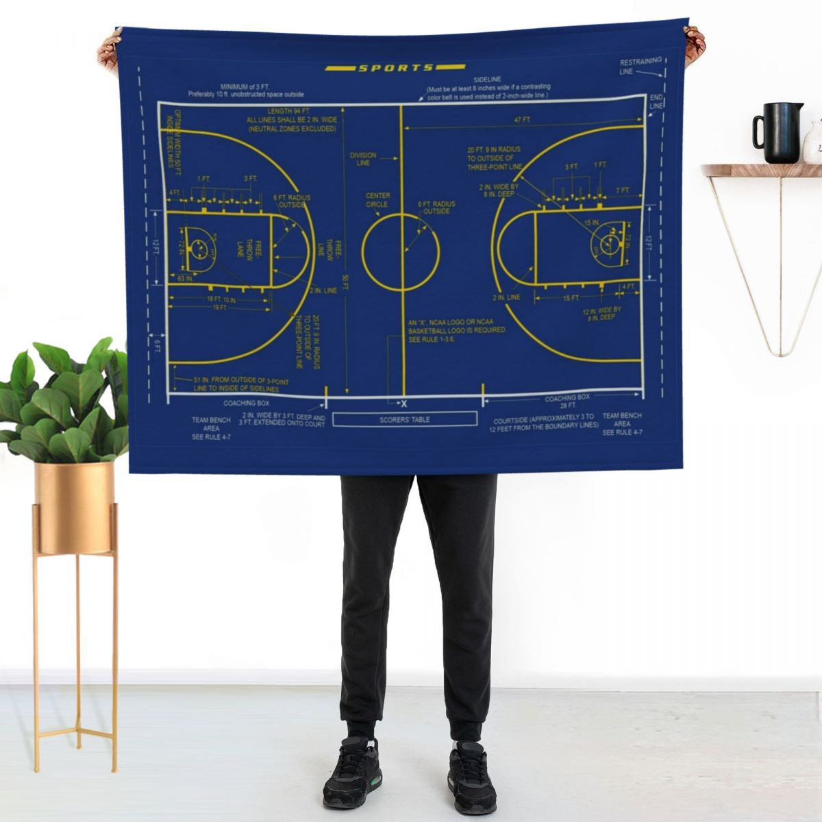 College Basketball Court Diagr - 3D Printing Diagram incelemesi ve fiyatı